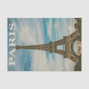 Papel De Seda Ilustração Vintage de Paris, França