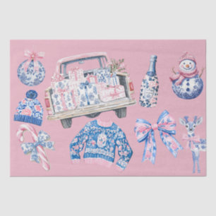 Papel De Seda Ilustrações de Natal da Coquette Chinoiserie