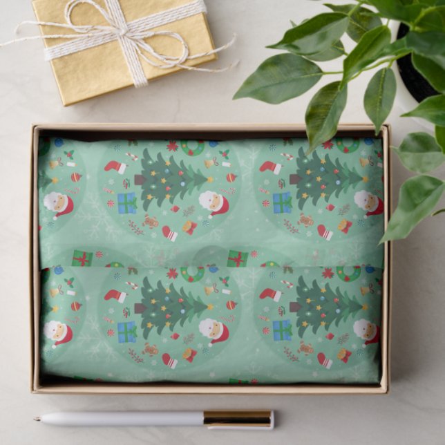 Papel De Seda Ilustrações de Natal Feriado (Presente)
