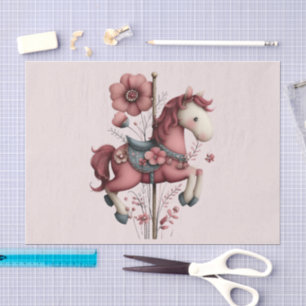 Papel De Seda Imagem de cavalo de carrossel caprichoso