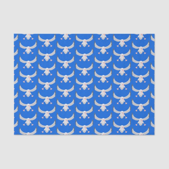 Papel De Seda Imagem de desenho animado de aves voadoras de alba (Frente )