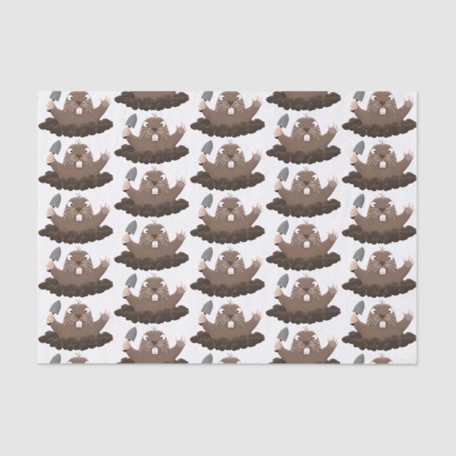 Papel De Seda Imagem de desenho animado de bolso engraçado (Frente )