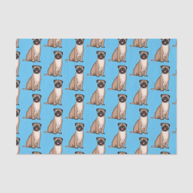 Papel De Seda Imagem de desenho animado de cachorro feliz e engr (Frente )