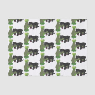 Papel De Seda Imagem de desenho animado de gato preto-pintado-pi