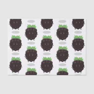 Papel De Seda Imagem de desenho animado roxo de amora doce e fel