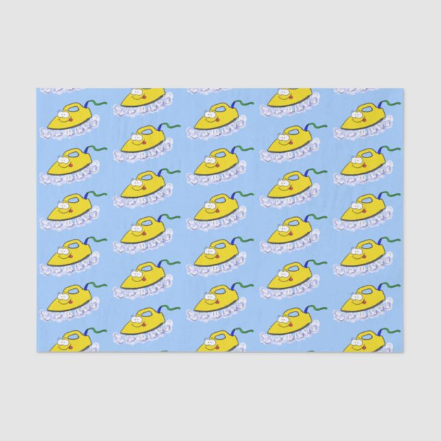 Papel De Seda Imagem engraçada da lavanderia de ferro (Frente )