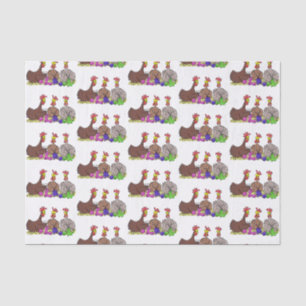 Papel De Seda Imagem engraçada de desenho animado de galinhas