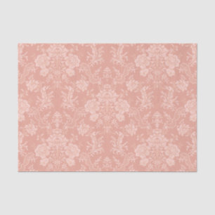 Papel De Seda Imagem Romântica Chic Floral Damask-Peach