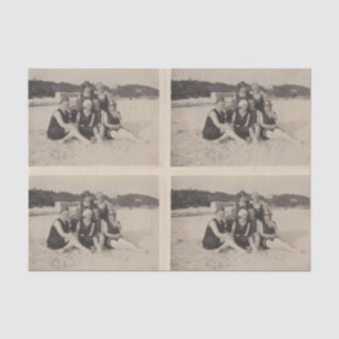 Papel De Seda Imagem Vintage do Beach Group 1920