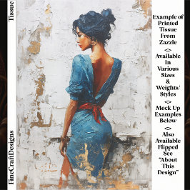 Papel De Seda Impasto Estilo de Óleo,Dama Escura na Desanexação 