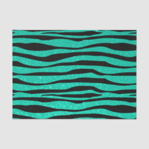 Papel De Seda Impressão animal da zebra azul macia do brilho da