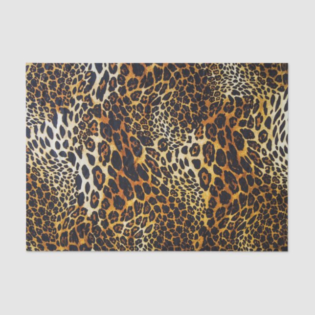 Papel De Seda Impressão Animal Jaguar Rich Deep Cores (Frente )