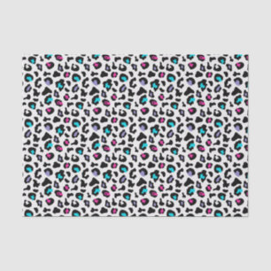Papel De Seda Impressão animal rosa e azul-leopardo