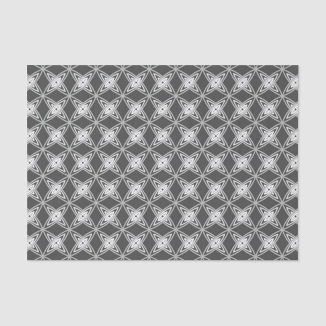 Papel De Seda Impressão atômico moderno do meio século - cinza (Frente )