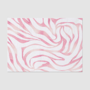 Papel De Seda Impressão Branca de Zebra-Rosa Dourada brilhante E