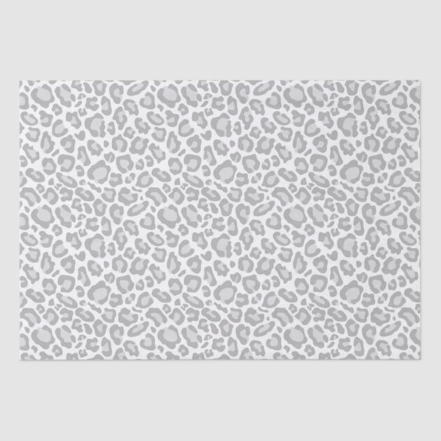 Papel De Seda Impressão cinzento do leopardo (Frente )