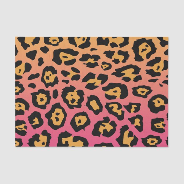 Papel De Seda Impressão Colorida Leopardo (Frente )