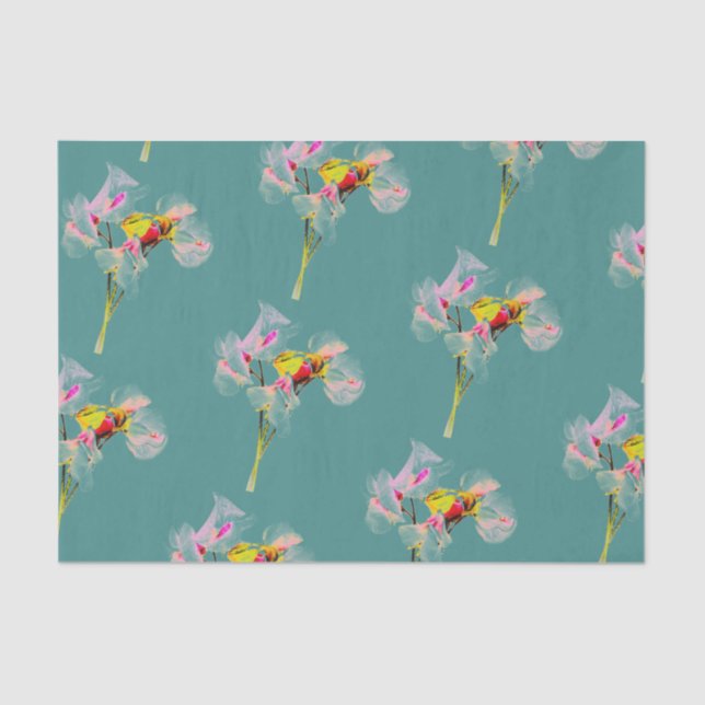 Papel De Seda Impressão da ervilha doce (Frente )