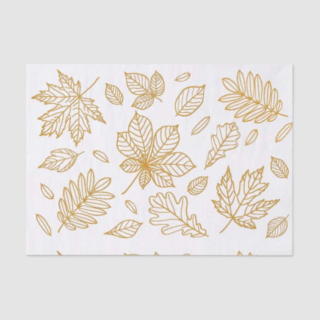 Papel De Seda Impressão da folha da queda do outono (Frente )