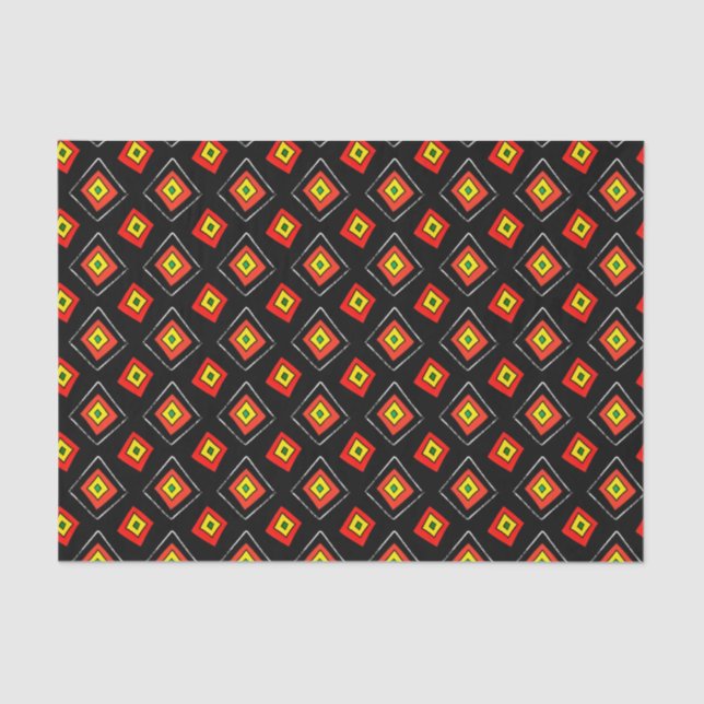 Papel De Seda Impressão da Guiné-Bissau Africano a Preto (Frente )