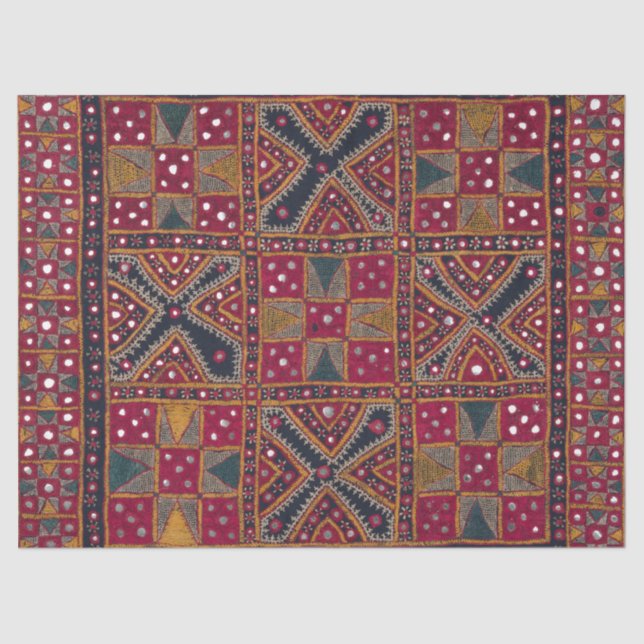 Papel De Seda Impressão de Arte Decorativa Indiana (Frente )