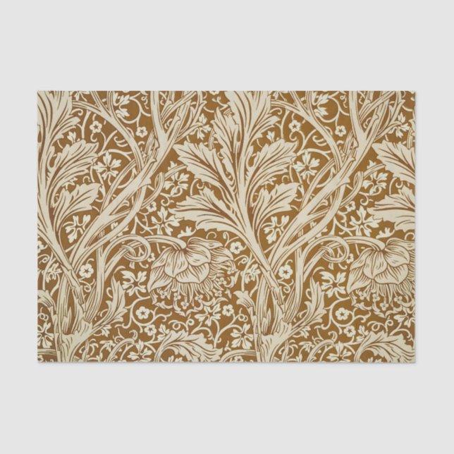 Papel De Seda Impressão de arte floral Arcadia Vintage William M (Frente )