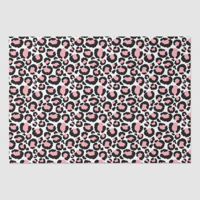 Papel De Seda Impressão de Chita Rosa Branco (Frente )