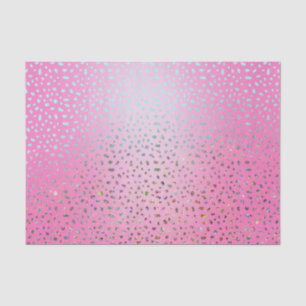 Papel De Seda Impressão de Chita Rosa-Rosa