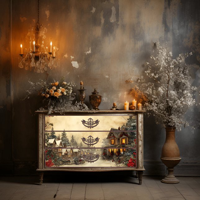 Papel De Seda Impressão de Decoupage de Paisagem de Natal Vitori (Criador carregado)