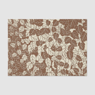Papel De Seda Impressão de folha japonesa, Taupe Tan e Beige