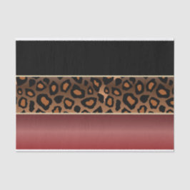 Papel De Seda Impressão de Garnet Red, Black e Jaguar