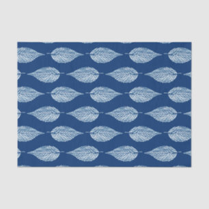 Papel De Seda Impressão de giz de faia, azul de cobalto e branco