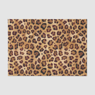 Papel De Seda Impressão de Leopard de Textura Rústica