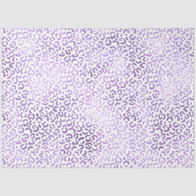 Papel De Seda Impressão de Leopardo Roxo (Frente )