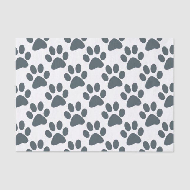 Papel De Seda Impressão de Paw de cinza (Frente )