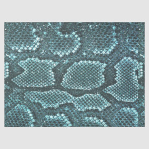 Papel De Seda impressão de pele de cobra de teal, padrão de es