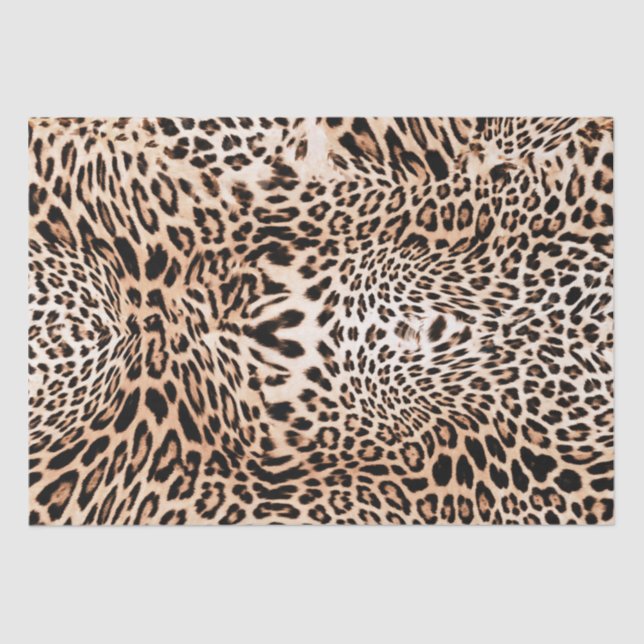 Papel De Seda Impressão de peles de leopardo (Frente )