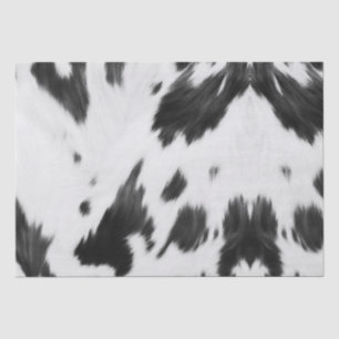 Papel De Seda Impressão de Vaca Negra de Cowboy do Oeste
