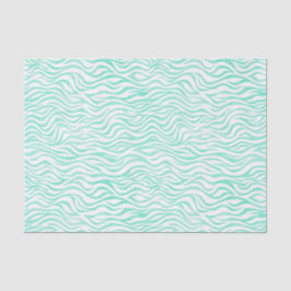 Papel De Seda Impressão de Zebra com Cor Verde Teal