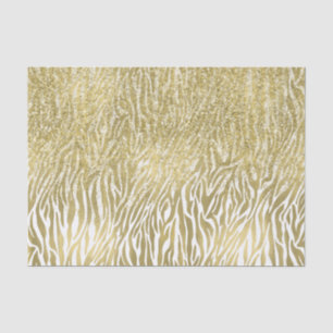 Papel De Seda Impressão de Zebra com Glitter Glitter de Fragment
