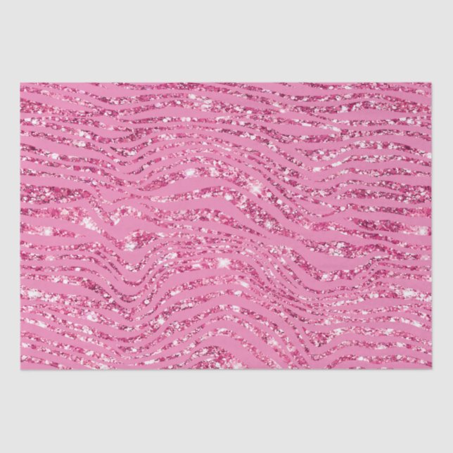 Papel De Seda Impressão de Zebra Rosa Cinza (Frente )