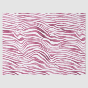 Papel De Seda Impressão de Zebra Rosa Glam