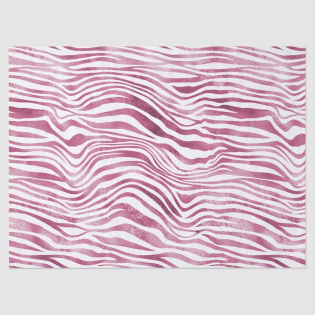 Papel De Seda Impressão de Zebra Rosa Glam (Frente )
