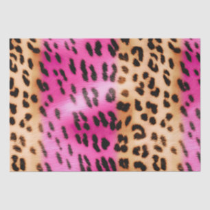 Papel De Seda Impressão do Leopardo Rosa-Girassol