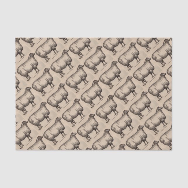 Papel De Seda impressão do século XIX (Frente )