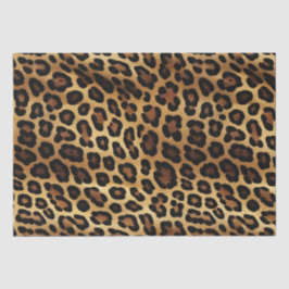 Papel De Seda Impressão Dourada de Leopardo Preto-Castanho