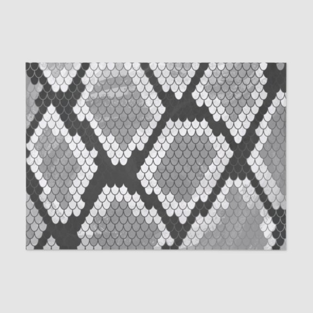 Papel De Seda IMPRESSÃO e CINZA COBRA (Frente )