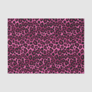 Papel De Seda Impressão em animais-leopardo-rosa-quente e preto