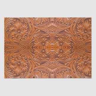 Papel De Seda Impressão em Couro Trabalhado Country Western Cowb