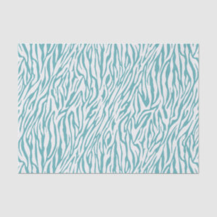 Papel De Seda Impressão em Zebra Branca Aqua